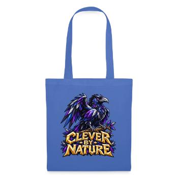 Clever by Nature Rabe Low Poly T-Shirt Rabenkrähe - Stoffbeutel - Hellblau - Vorne