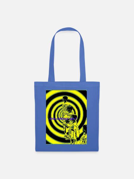 Spirals Neonfiguren-Silhouette - Stoffbeutel - Hellblau
