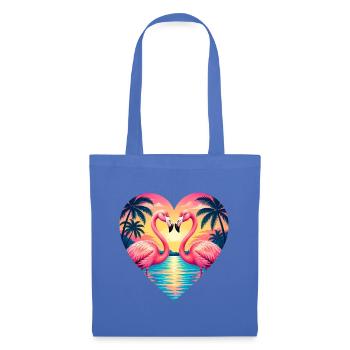 Niedlicher Flamingo Süße Flamingos - Stoffbeutel - Hellblau - Vorne