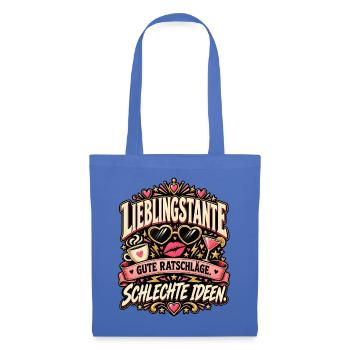 LieblingsTante: Gute Ratschläge Schlechte Ideen - Stoffbeutel - Hellblau - Vorne