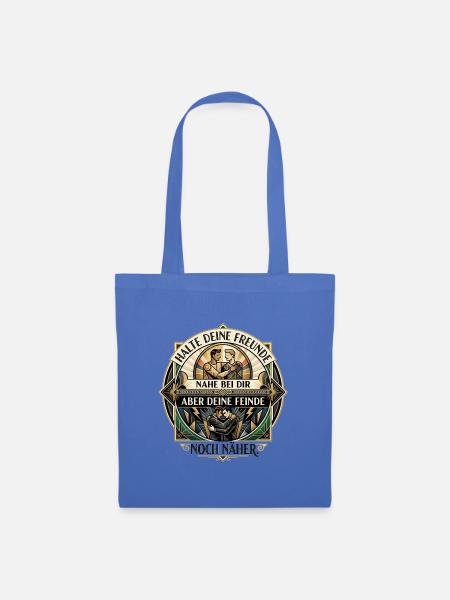 Halte_deine_Freunde_nah_-_Art_Deco - Stoffbeutel - Hellblau