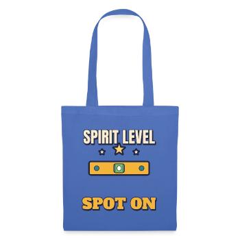 Spirit Level Spot On lustiges DIY-Handwerker-T-Shirt - Stoffbeutel - Hellblau - Vorne