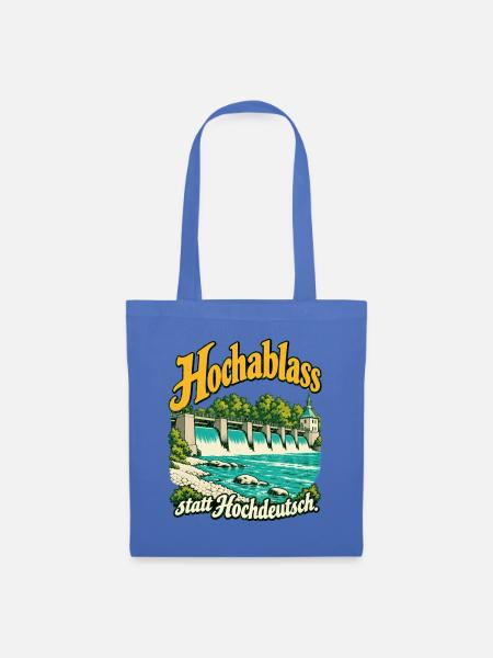 Hochablass statt Hochdeutsch - Stoffbeutel - Hellblau
