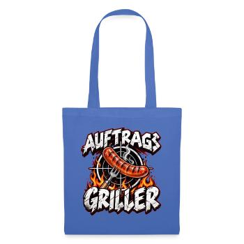 Auftrags Griller: Feuer & Wurst - Stoffbeutel - Hellblau - Vorne