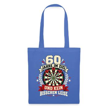 60. Geburtstag Darts Weltmeisterschaft Bulls Eye - Stoffbeutel - Hellblau - Vorne