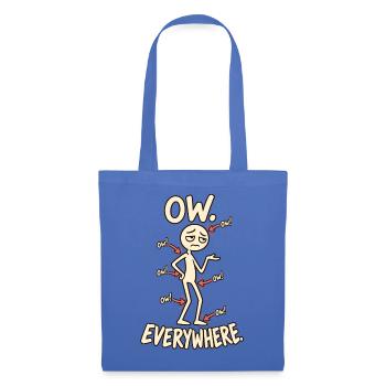 Ow Everywhere Chronische Schmerzen Spoonie Humor - Stoffbeutel - Hellblau - Vorne