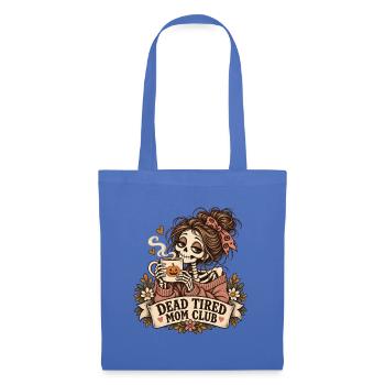 Dead Tired Mom Club Skelettbecher - Stoffbeutel - Hellblau - Vorne