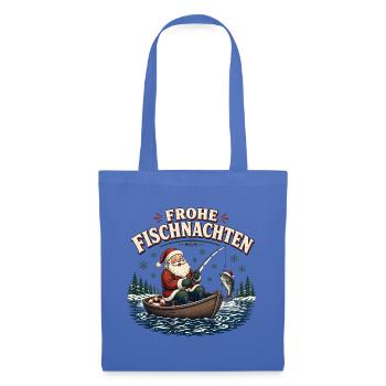 Frohe Fischnacht Weihnachtsfischer - Stoffbeutel - Hellblau - Vorne