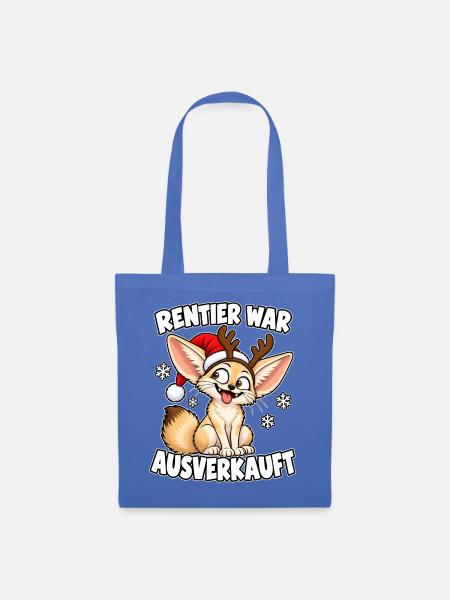 Rentier war Ausverkauft Fuchs - Stoffbeutel - Hellblau