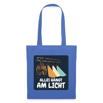 Alles hängt am Licht – Lichttechniker - Stoffbeutel - Hellblau - Vorne