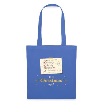 Ist es weihnachtlich, aber lustiger Pullover an einem Wochentag - Stoffbeutel - Hellblau - Vorne