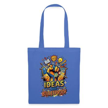 Ideas_are_Bulletproof_-_Pop_Art - Stoffbeutel - Hellblau - Vorne