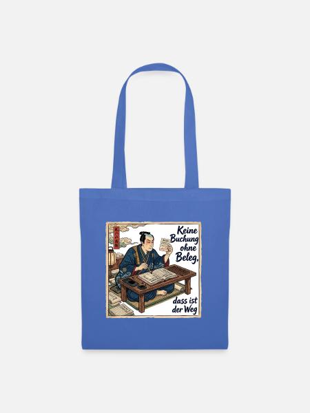 Keine_Buchung_ohne_Beleg_-_Ukiyo-e - Stoffbeutel - Hellblau