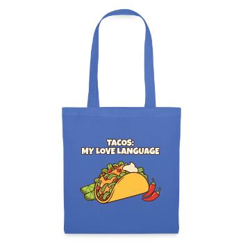 Tacos Meine Liebessprache Lustiger Taco-Foodie - Stoffbeutel - Hellblau - Vorne