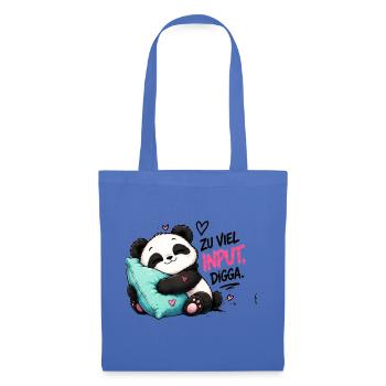 Zu viel Input Digga Panda - Stoffbeutel - Hellblau - Vorne