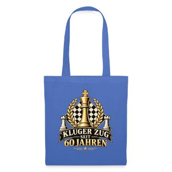 Kluger Zug seit 60 Jahren Schach Geburtstag - Stoffbeutel - Hellblau - Vorne