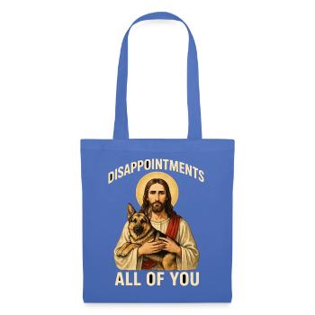 Disappointments Jesus mit Schäferhund - Stoffbeutel - Hellblau - Vorne