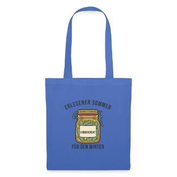 Einkochen Geschenk – Eingekocht für den Winter - Stoffbeutel - Hellblau - Vorne