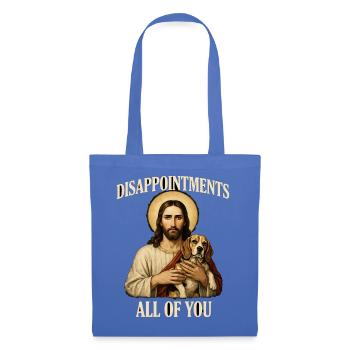 Disappointments Jesus mit Beagle - Stoffbeutel - Hellblau - Vorne