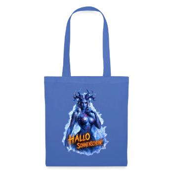 Hallo Sonnenschein! – Dämonin Design - Stoffbeutel - Hellblau - Vorne