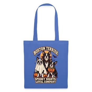 Spooky Nights Loyal Company – Boston Terrier Hund - Stoffbeutel - Hellblau - Vorne