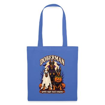 Spooky Night Loyal Company – Dobermann Halloween - Stoffbeutel - Hellblau - Vorne