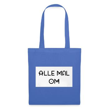 Alle Mal Om – Geometrische Line-Typografie - Stoffbeutel - Hellblau - Vorne