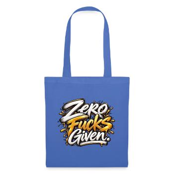 Zero Fucks Given Graffiti - Stoffbeutel - Hellblau - Vorne