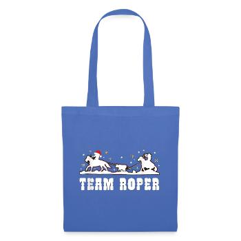 Team Roper Rodeo Cowboy Lasso Weihnachten - Stoffbeutel - Hellblau - Vorne