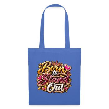 Born to Stand Out Glitzer-Statement - Stoffbeutel - Hellblau - Vorne