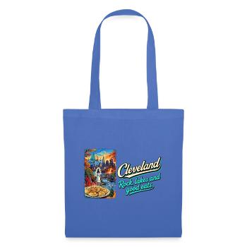 Cleveland Retro Vintage Rock Lake Erie Pierogi - Stoffbeutel - Hellblau - Vorne
