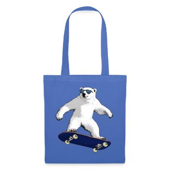 Skateboarder Eisbär - Stoffbeutel - Hellblau - Vorne