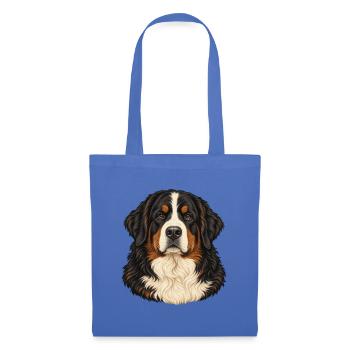 Berner Sennenhund – Treuer Blick - Stoffbeutel - Hellblau - Vorne