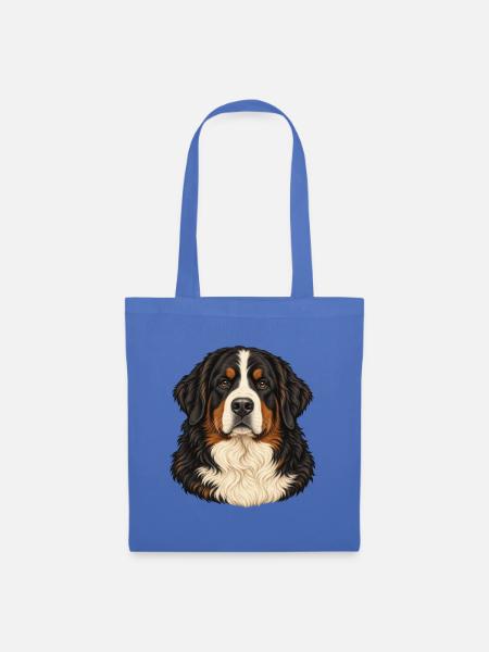 Berner Sennenhund – Treuer Blick - Stoffbeutel - Hellblau