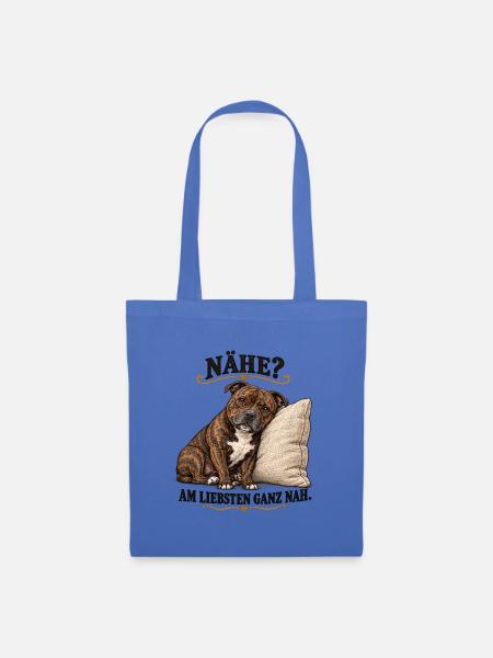 Staffordshire_Bullterrier_ganz_nah-2 - Stoffbeutel - Hellblau