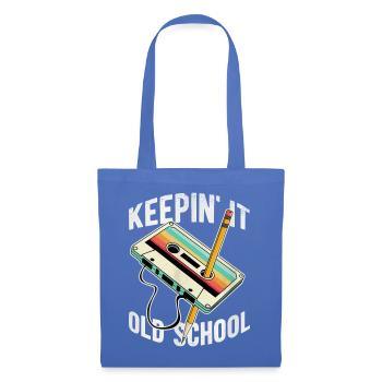 Keepin It Old School Retro-kassettenband - Stoffbeutel - Hellblau - Vorne
