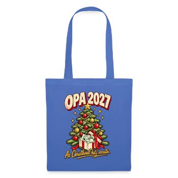 Opa 2027 Christkindl hat's verraten - Stoffbeutel - Hellblau - Vorne