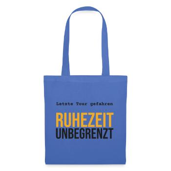 Rente LKW – Ruhezeit unbegrenzt - Stoffbeutel - Hellblau - Vorne
