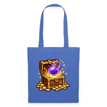 Schatztruhe Pixel Art Trank Zaubertrank T-Shirt - Stoffbeutel - Hellblau - Vorne