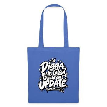 Digga Update Lebensstil Spruch - Stoffbeutel - Hellblau - Vorne
