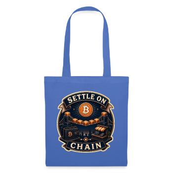 SETTLE ON CHAIN - Stoffbeutel - Hellblau - Vorne