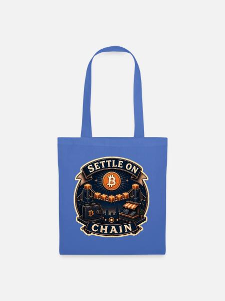 SETTLE ON CHAIN - Stoffbeutel - Hellblau