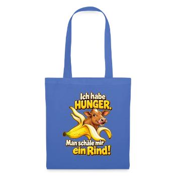 Ich habe Hunger – Man schäle mir ein Rind! Grillen - Stoffbeutel - Hellblau - Vorne