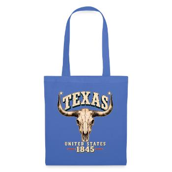 Texas Longhorn Vintage Pride 1845 - Stoffbeutel - Hellblau - Vorne