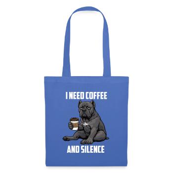 I Need Coffee and Silence Cane Corso Cane Corsos - Stoffbeutel - Hellblau - Vorne