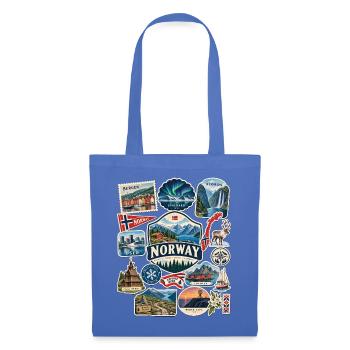 Norwegen Reisesticker - Stoffbeutel - Hellblau - Vorne