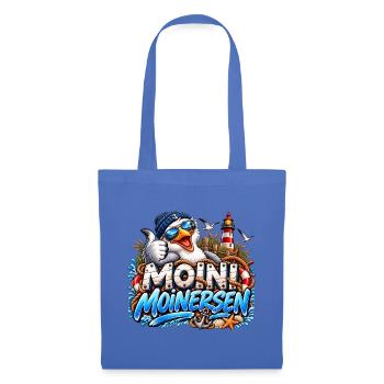 Moini Moinersen Moin Maritim Möwe - Stoffbeutel - Hellblau - Vorne