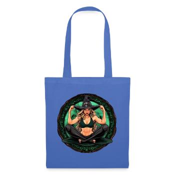 Yoga Hexe Halloween - Stoffbeutel - Hellblau - Vorne