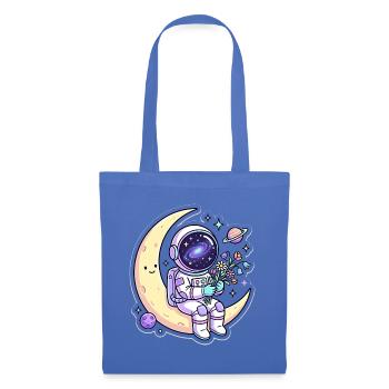 Mondfreund Astronaut mit Blumen - Stoffbeutel - Hellblau - Vorne