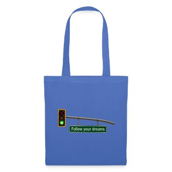 Follow Your Dreams – Ampel Motivation Geschenk - Stoffbeutel - Hellblau - Vorne